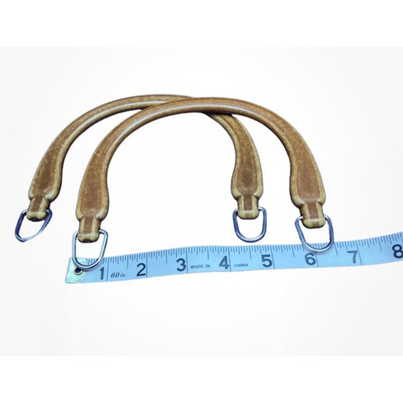 Darice Craft‎ Designer Plastic Purse Handle Set Woodtone 1972 Vintage NEW Sealed - Picture 3 of 3